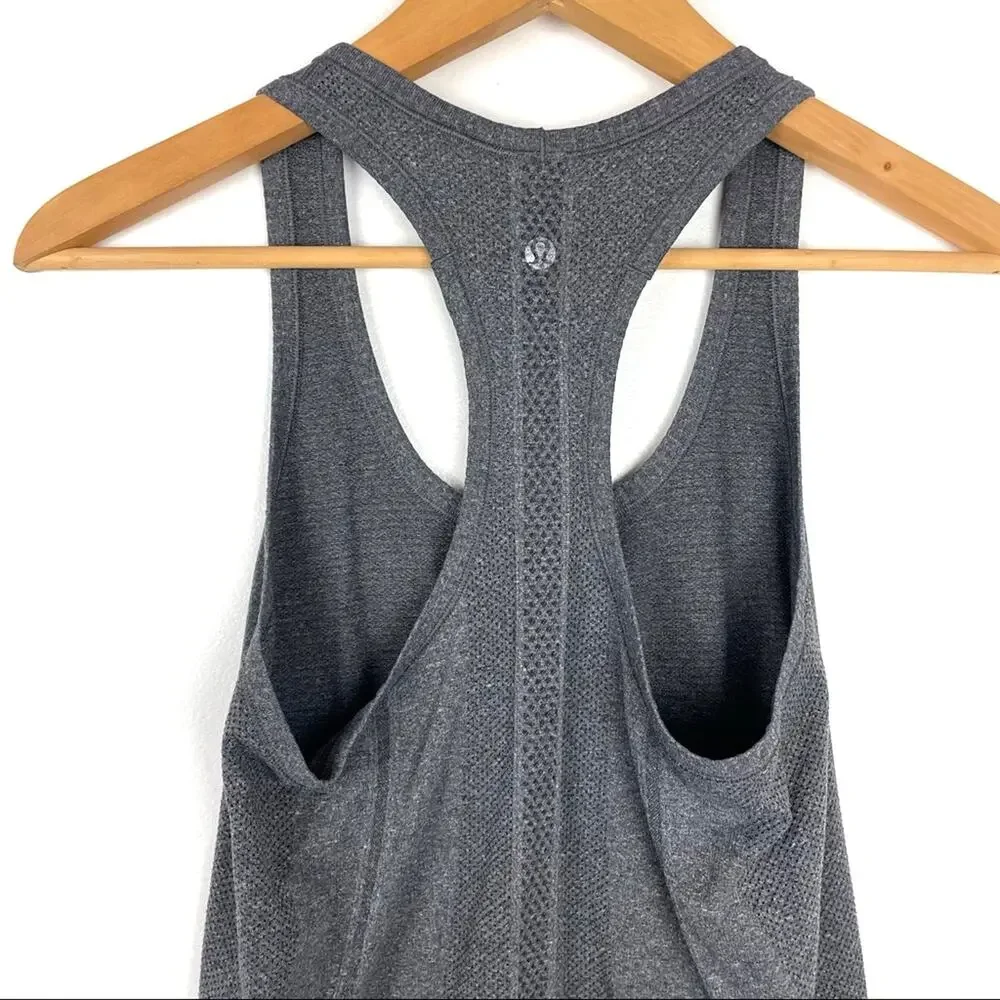 Lululemon Gray Racerback Tank Top Athletic 6